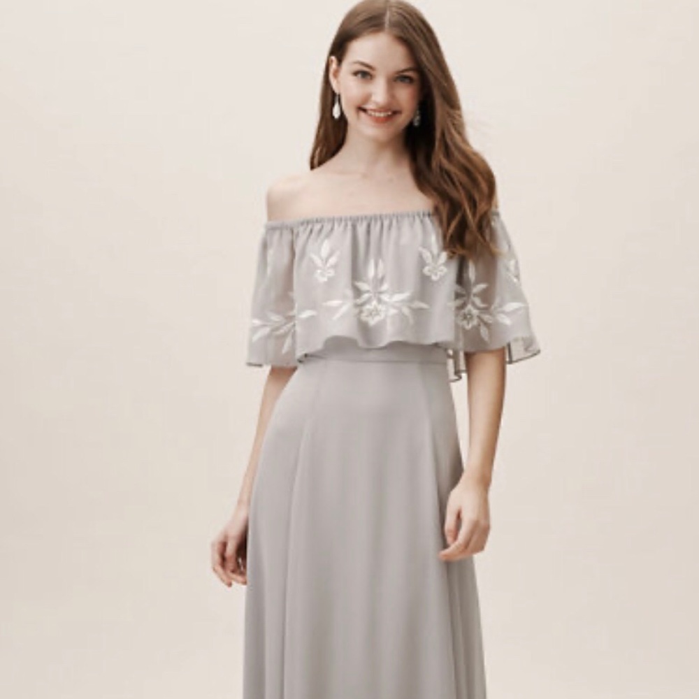 BHLDN Brittany Dress Fog Color Size 2